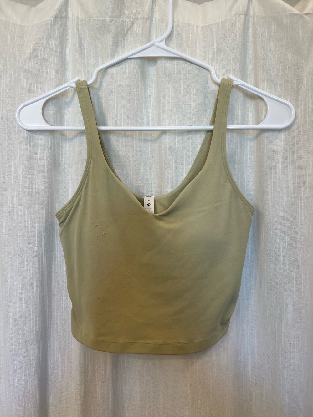 lululemon athletica Lime Green Scoop Crop Tank